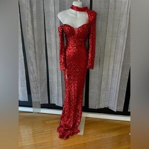 Long formal prom pageant maxi floor length dress